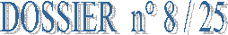 DOSSIER  n° 8 / 25