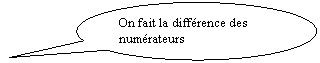 Bulle ronde: On fait la différence des numérateurs