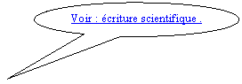 Bulle ronde: Voir : écriture scientifique .