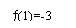 Zone de Texte: �(1)=-3
