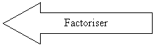 Flèche droite: Factoriser